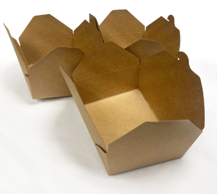 45oz Eco-friendly Kraft Foldable Paper Box- 300/Pack